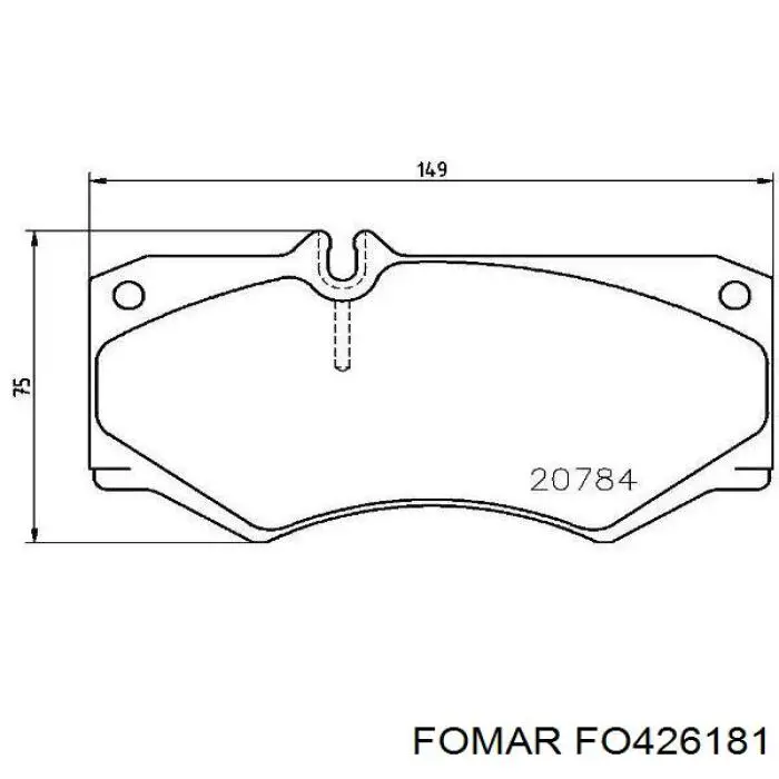 Передние тормозные колодки FO426181 Fomar Roulunds