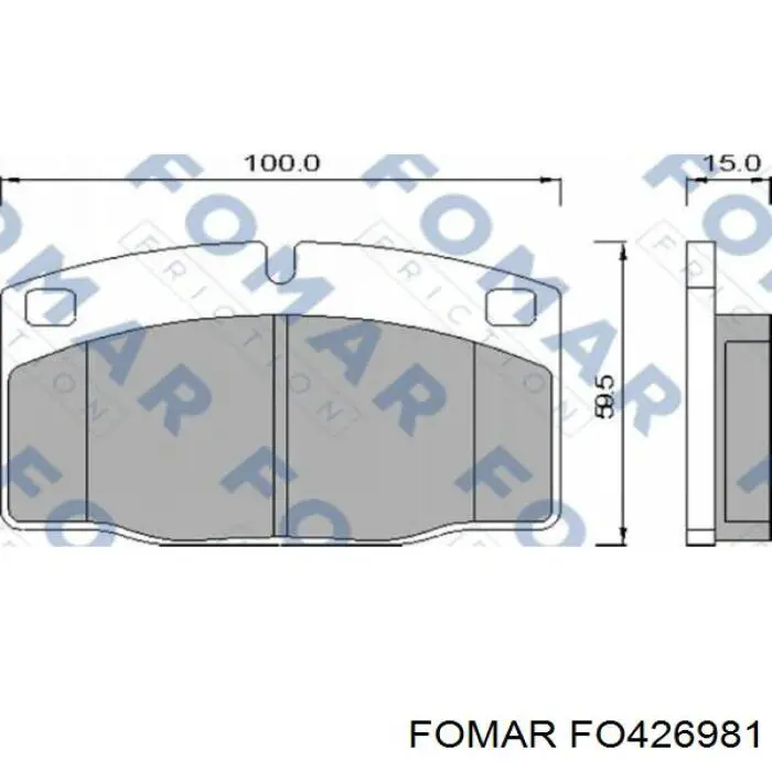 FO 426981 Fomar Roulunds колодки тормозные передние дисковые