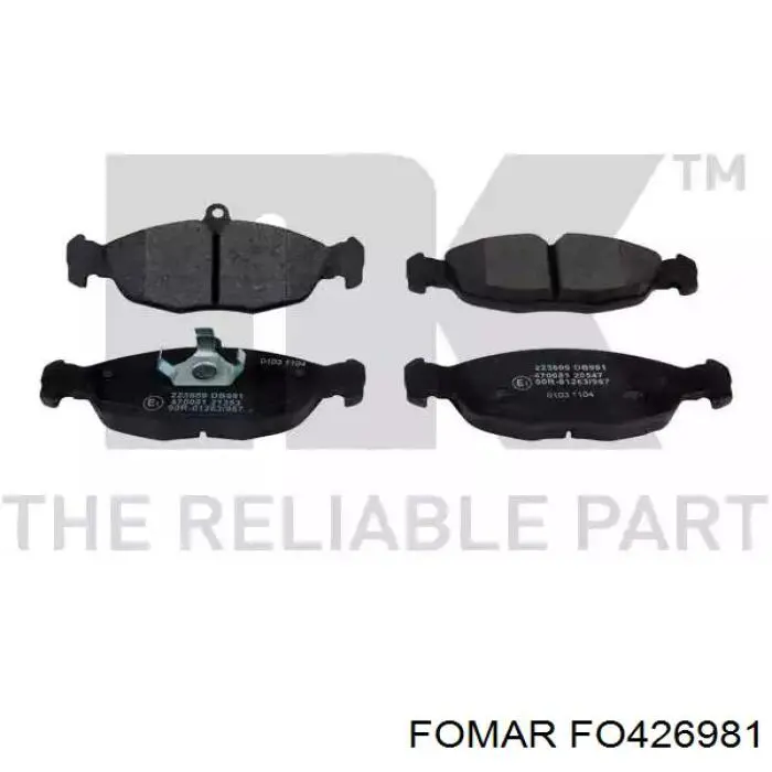 Купить FO426981 Fomar Roulunds Колодки тормозные