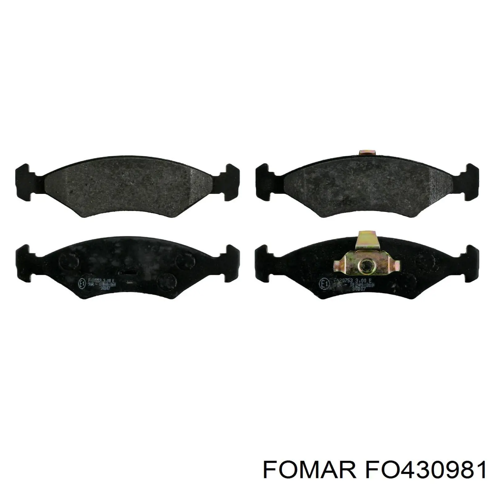 Передние тормозные колодки FO430981 Fomar Roulunds