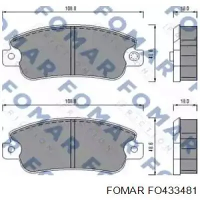 FO433481 Fomar Roulunds колодки тормозные передние дисковые
