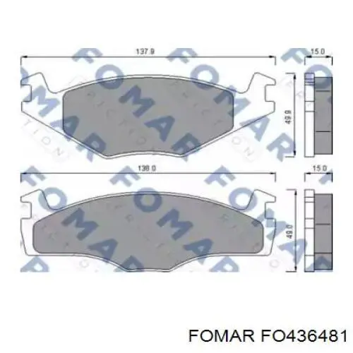 Колодки Fomar Roulunds FO436481 цена, от 16.13 USD