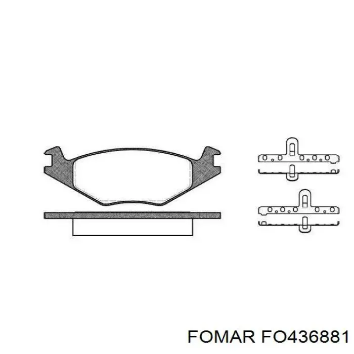 Передние тормозные колодки FO436881 Fomar Roulunds