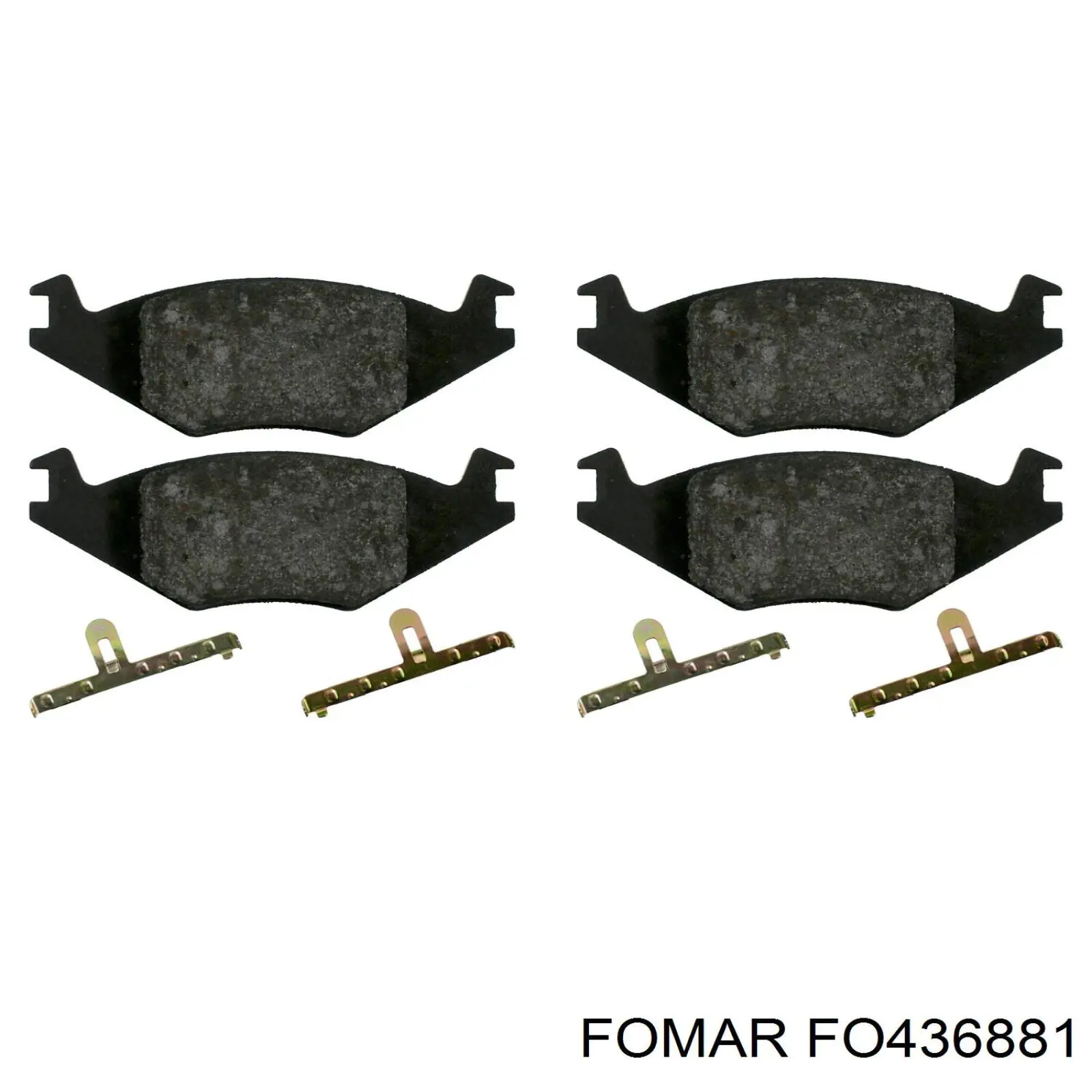 FO 436881 Fomar Roulunds колодки тормозные передние дисковые