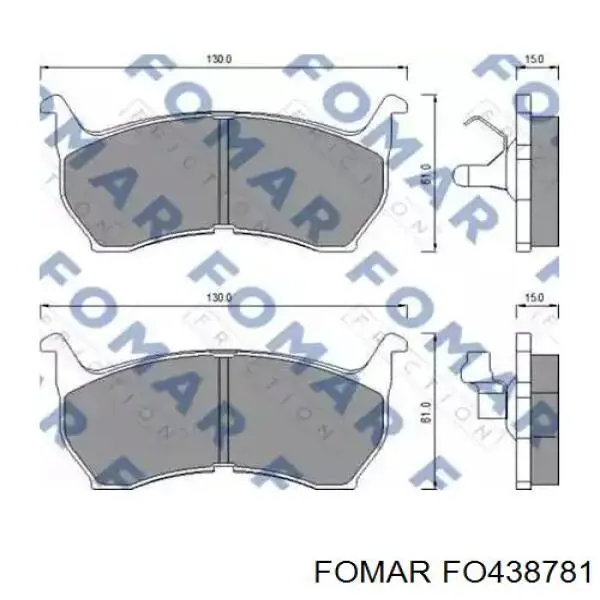 FR257089 ASM колодки тормозные передние дисковые