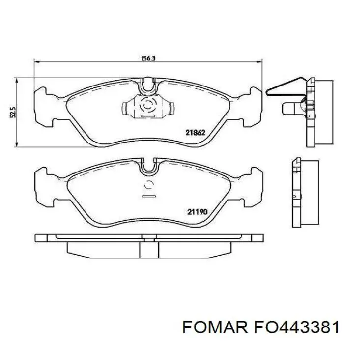 Тормозные колодки Fomar Roulunds FO443381