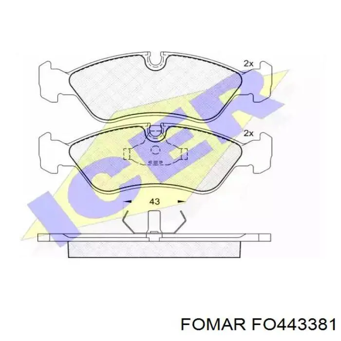 FO443381 Fomar Roulunds Колодки передние