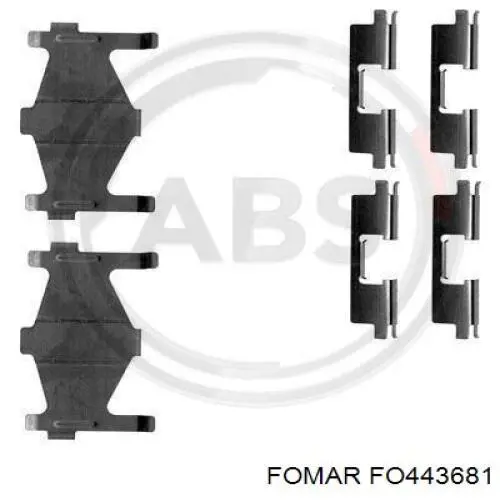Передние тормозные колодки FO443681 Fomar Roulunds