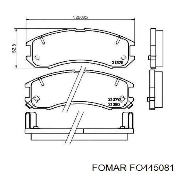 Передние тормозные колодки FO445081 Fomar Roulunds