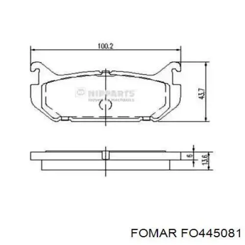 FO445081 Fomar Roulunds Колодки передние