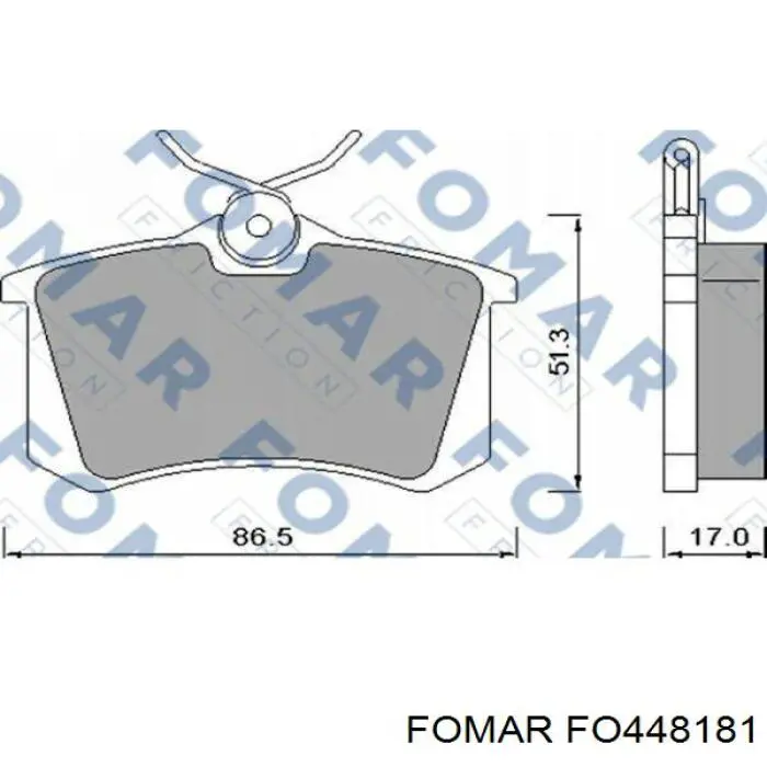 Колодки гальмові задні, дискові FO448181 Fomar Roulunds