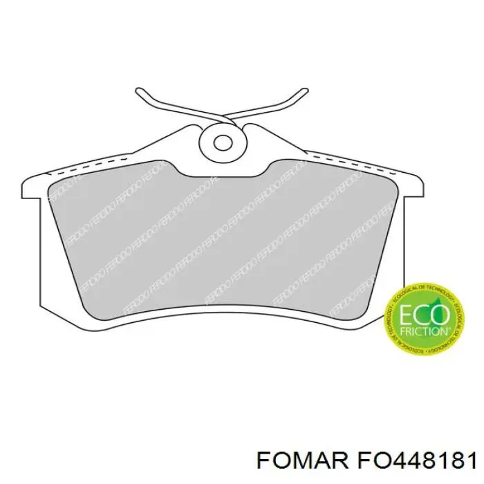 Задние тормозные колодки FO448181 Fomar Roulunds