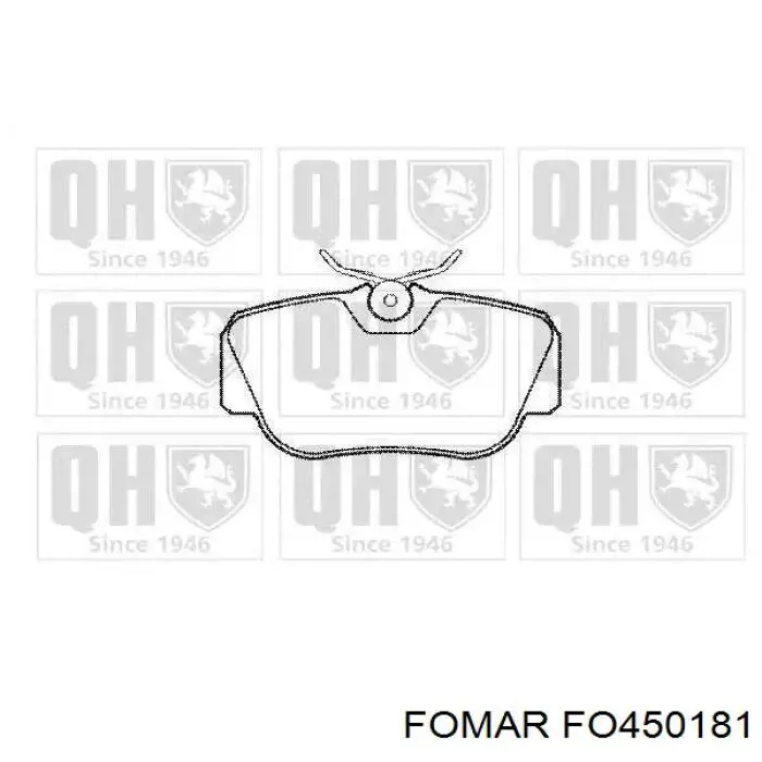 FO450181 Fomar Roulunds Колодки передние