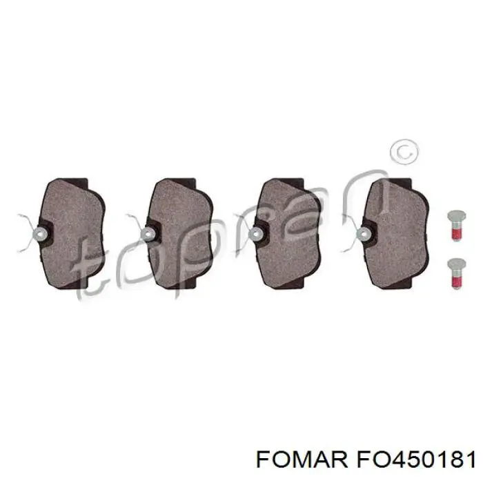 Купить FO450181 Fomar Roulunds Колодки тормозные