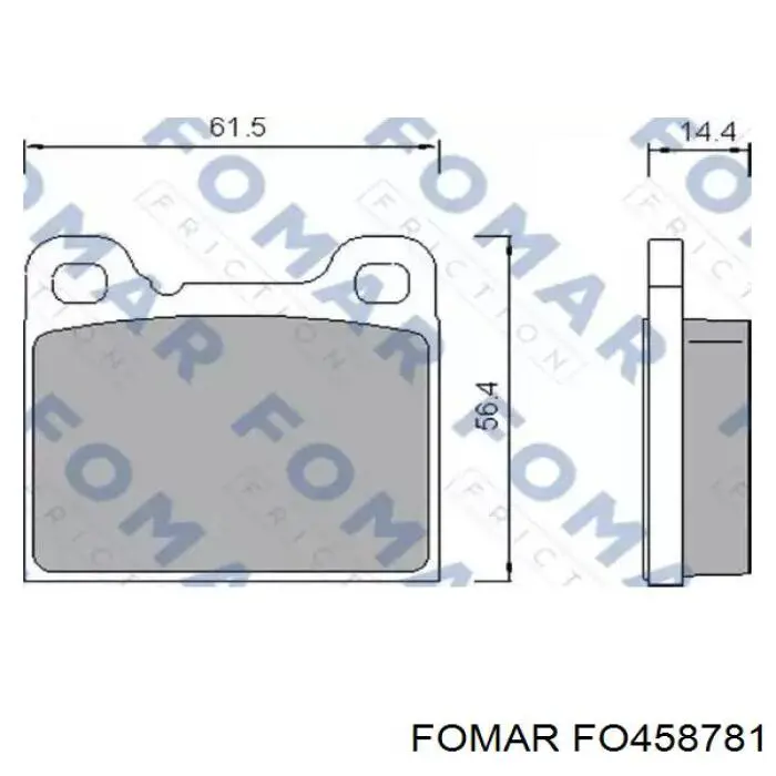 FO 458781 Fomar Roulunds колодки тормозные задние дисковые