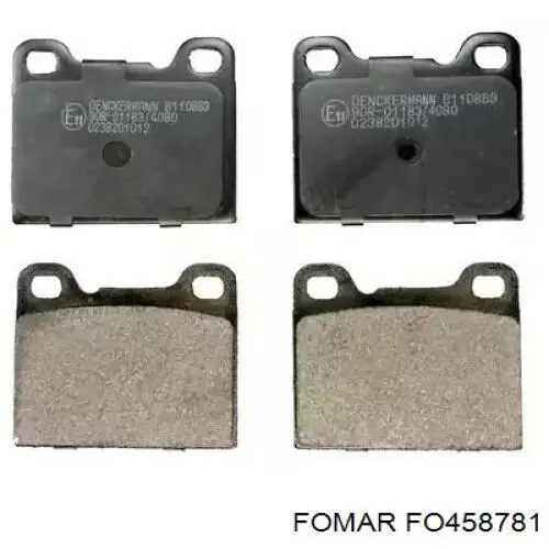 FO458781 Fomar Roulunds Колодки тормозные дисковые комплект