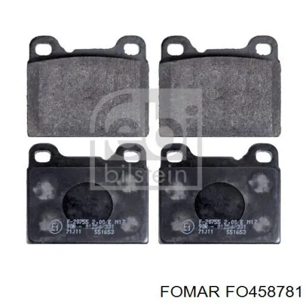 Колодки дисковые  Fomar Roulunds FO458781 цена, от 12.81 USD