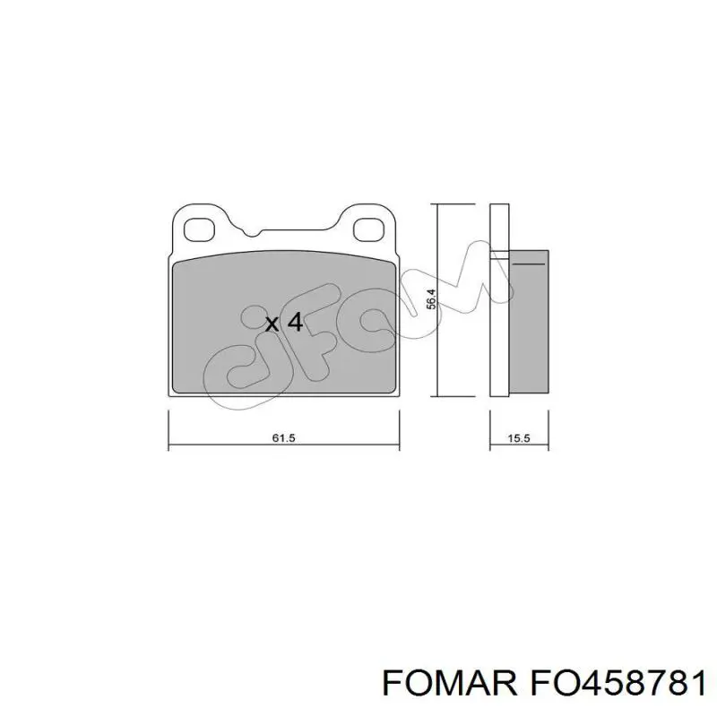Задние дисковые колодки Fomar Roulunds FO458781