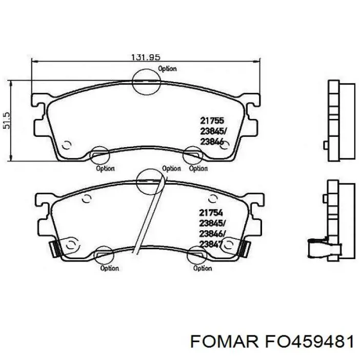 Купить FO459481 Fomar Roulunds Колодки тормозные