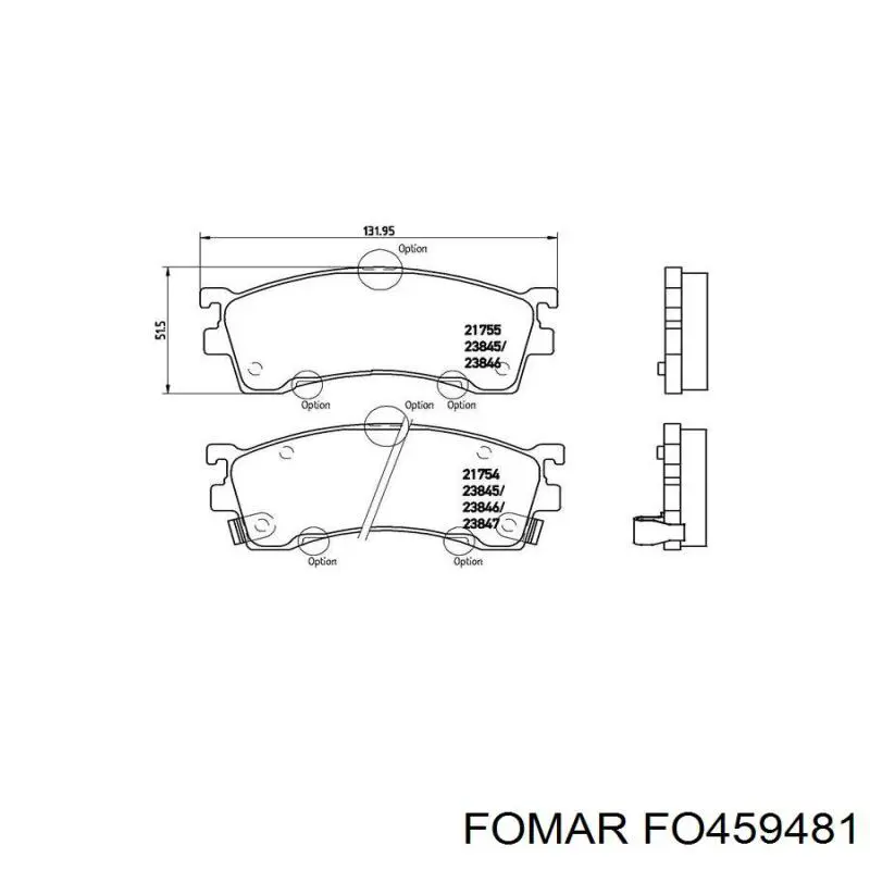 Передние тормозные колодки 986495265 Bosch