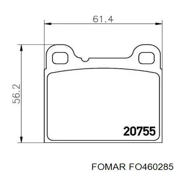 Колодки дисковые  Fomar Roulunds FO460285 цена, от 10.55 USD