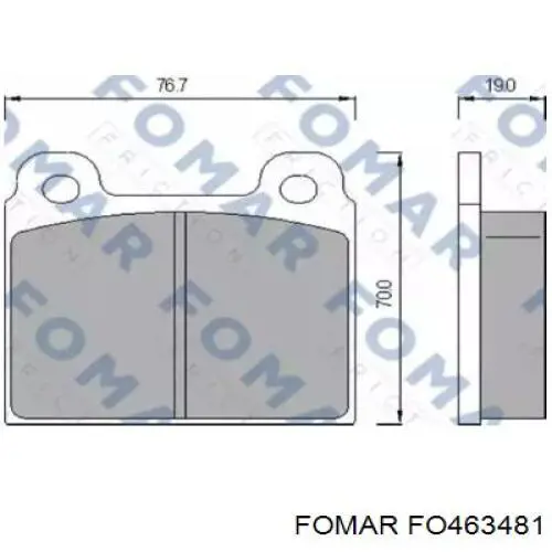 Передние тормозные колодки FO463481 Fomar Roulunds