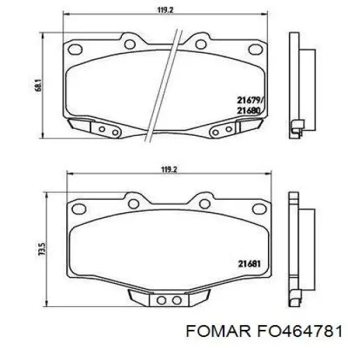 Колодки Fomar Roulunds FO464781 цена, от 17.37 USD