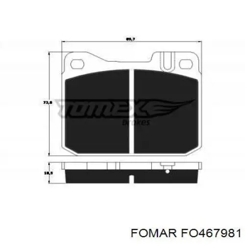 Тормозные колодки Fomar Roulunds 467981