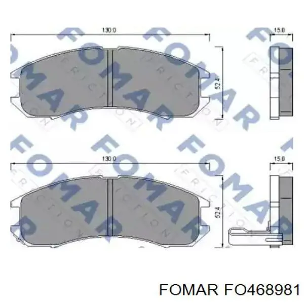 Колодки дисковые  Fomar Roulunds FO468981 цена, от 11.39 USD