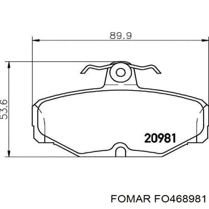 Купить FO468981 Fomar Roulunds Колодки тормозные задние, дисковые