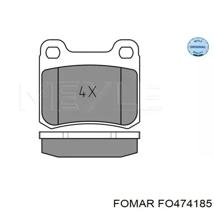 Задние тормозные колодки FO474185 Fomar Roulunds