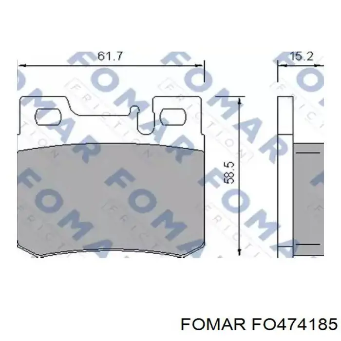 FO474185 Fomar Roulunds Колодки тормозные дисковые комплект