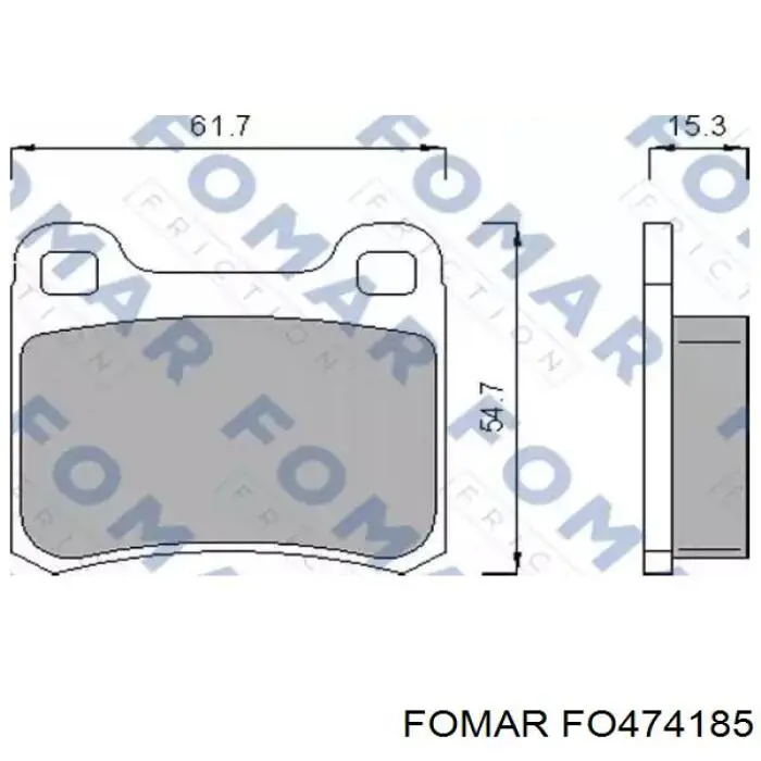 Задние тормозные колодки FO474185 Fomar Roulunds