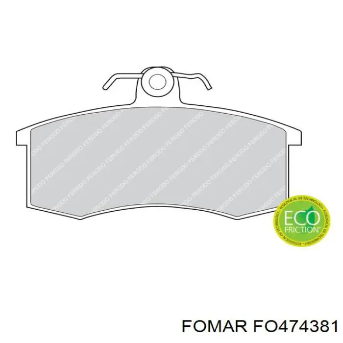 FO 474381 Fomar Roulunds колодки тормозные передние дисковые