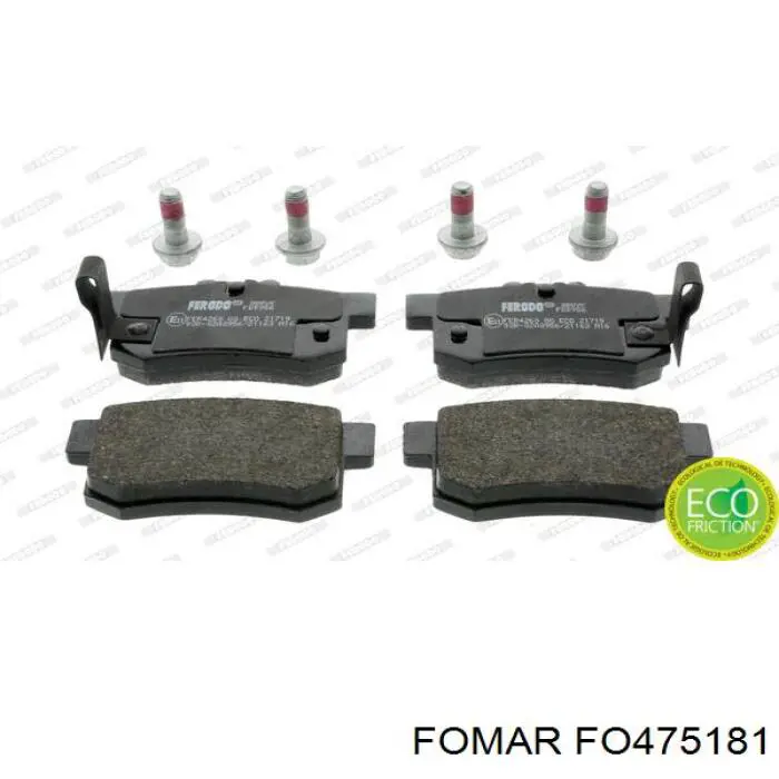 Купить FO475181 Fomar Roulunds Колодки тормозные задние, дисковые