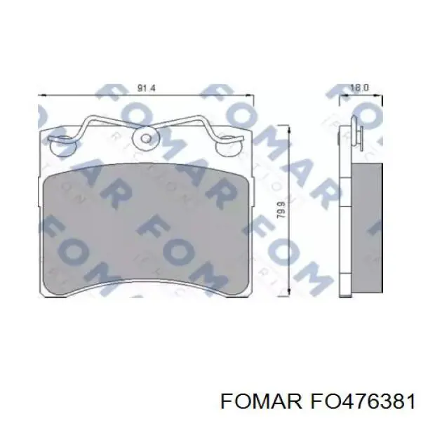 Передние тормозные колодки FO476381 Fomar Roulunds