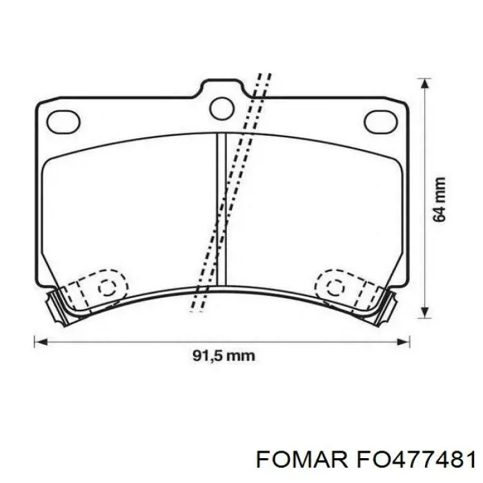 Колодки Fomar Roulunds FO477481 цена, от 12.56 USD