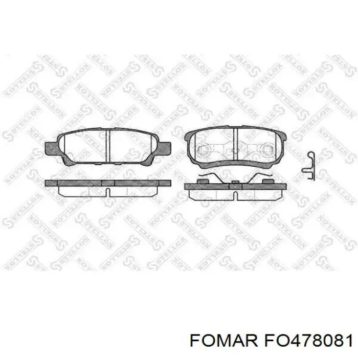 Передние тормозные колодки FO478081 Fomar Roulunds