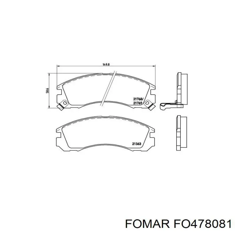 Купить FO478081 Fomar Roulunds Колодки тормозные