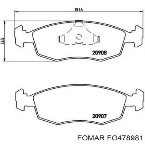 Колодки Fomar Roulunds FO478981 цена, от 19.09 USD