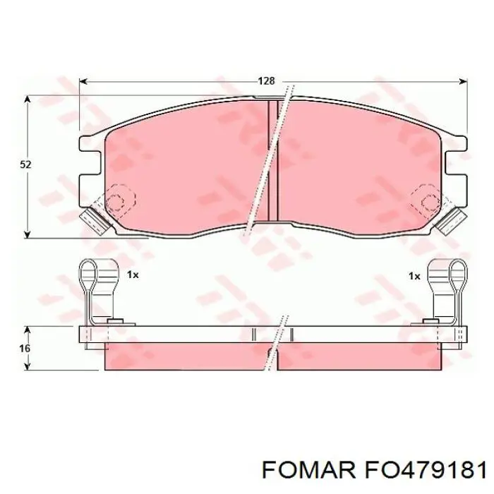 Передние тормозные колодки MB858660 Mitsubishi