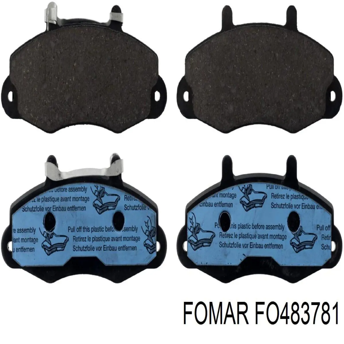 FO 483781 Fomar Roulunds колодки тормозные передние дисковые