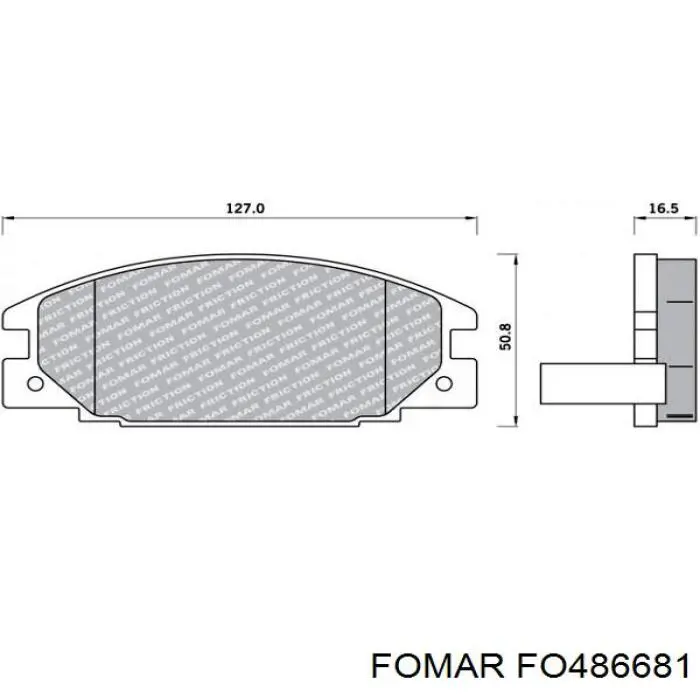 Передние тормозные колодки FO486681 Fomar Roulunds