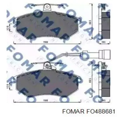 Передние тормозные колодки FO488681 Fomar Roulunds