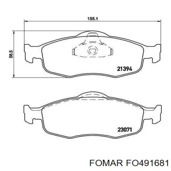 Передние тормозные колодки XS8Z2001BA Ford