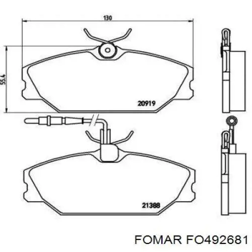 Тормозные колодки Fomar Roulunds FO492681
