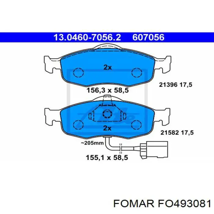 Колодки Fomar Roulunds FO493081 цена, от 18.37 USD