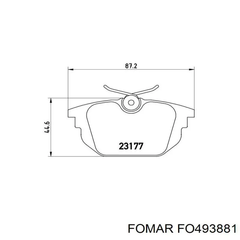 FO493881 Fomar Roulunds Колодки тормозные дисковые комплект
