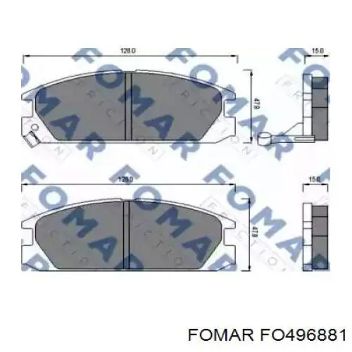 FO496881 Fomar Roulunds колодки тормозные передние дисковые