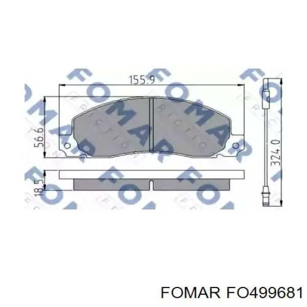 IE140620 Polcar колодки тормозные передние дисковые